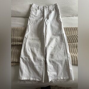 Good American Good Waist Cropped Palazzo Jeans